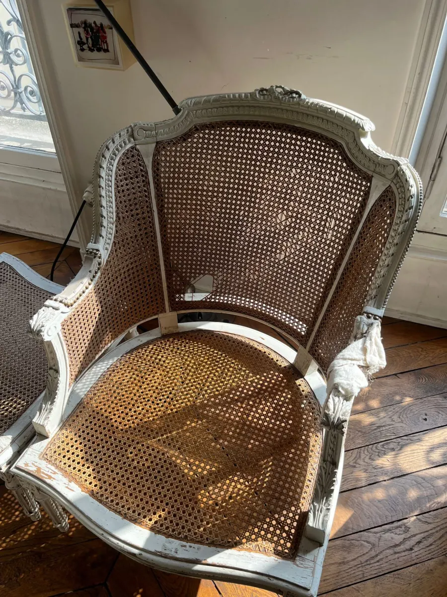 Ensemble de chaises restaurées et retapissées