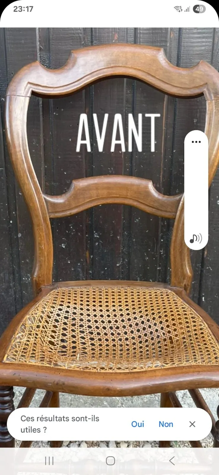 Bergère ancienne restaurée dans les règles de l'art